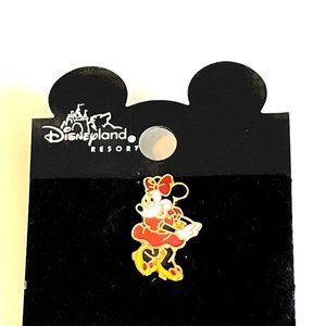 Vintage Minnie Mouse Pin Disney Enamel Brooch Lapel Hat Tie Tac Signed Disneyana